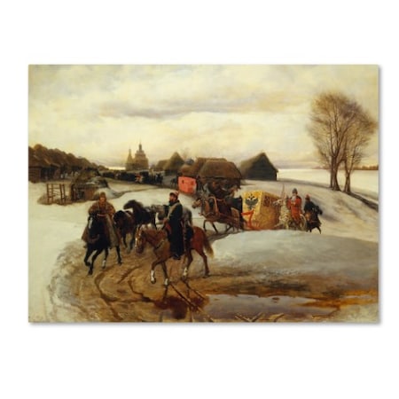 Vyacheslav Schvarts 'The Spring Pilgrimage Of The Tsarina' Canvas Art,14x19